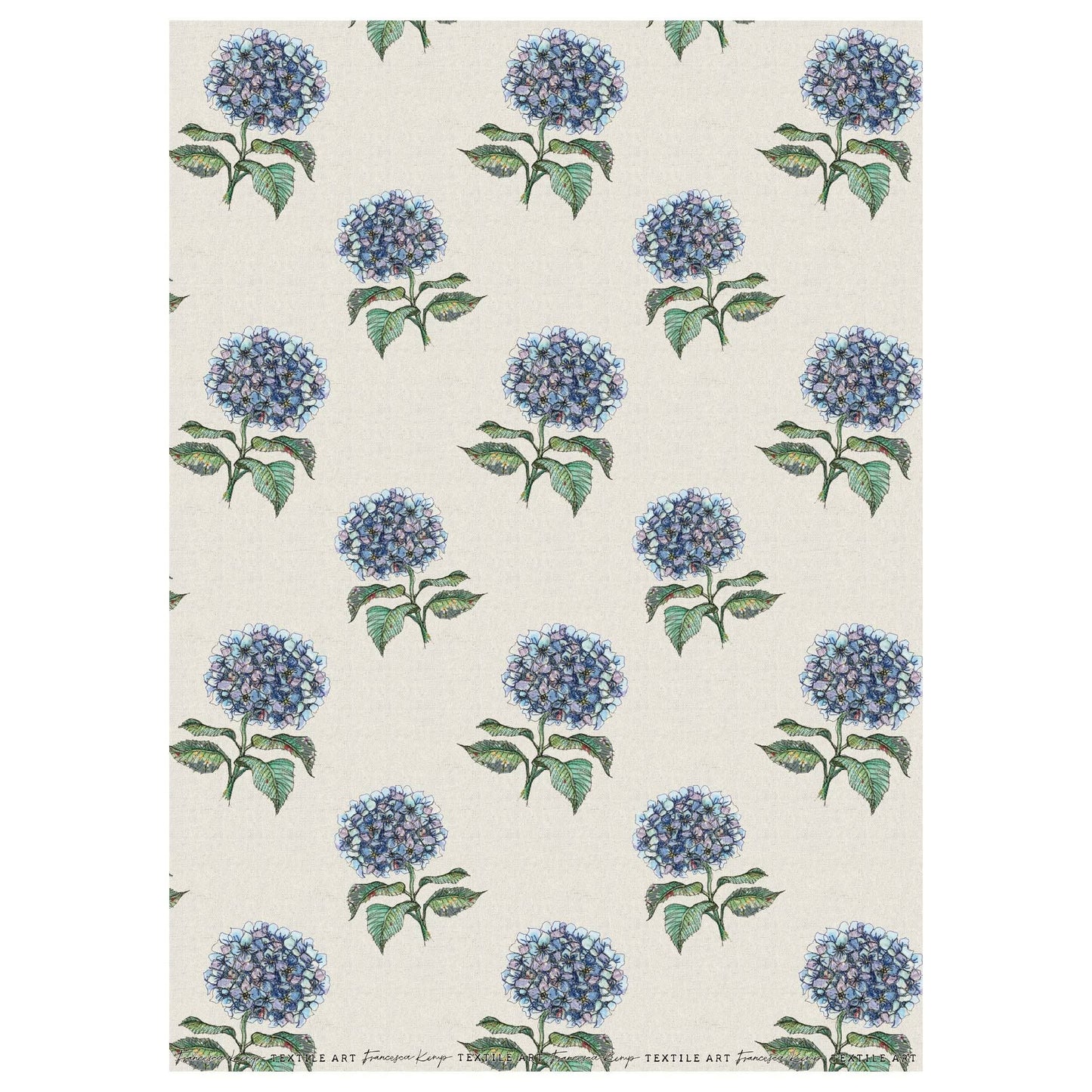 Blue Hydrangea Wrapping Paper