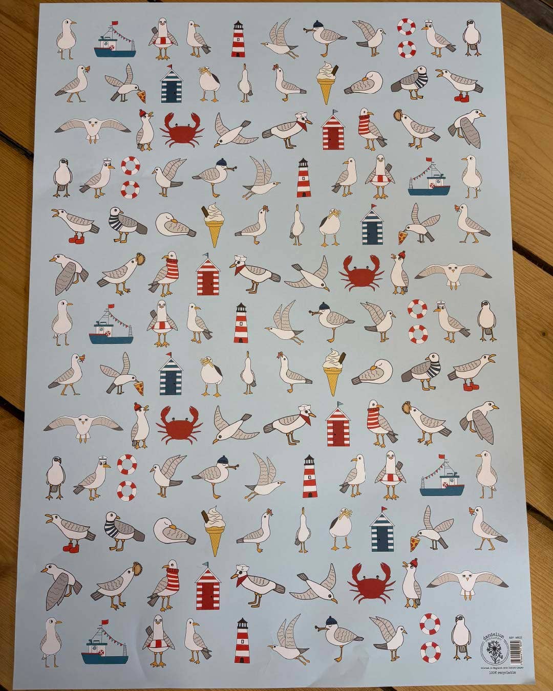 Gift Wrap - Seagulls