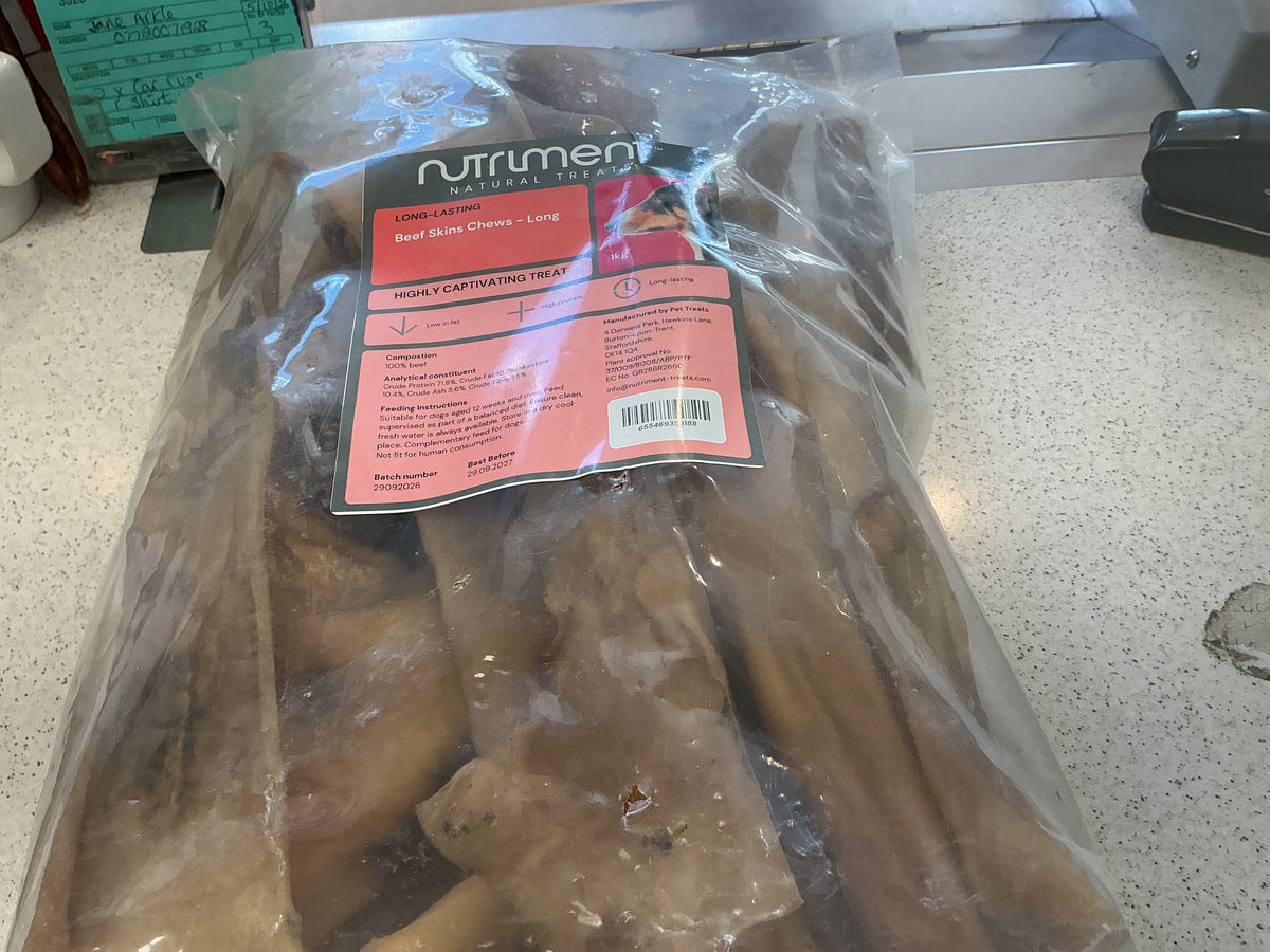 Nutriment beef skin chews 1kg