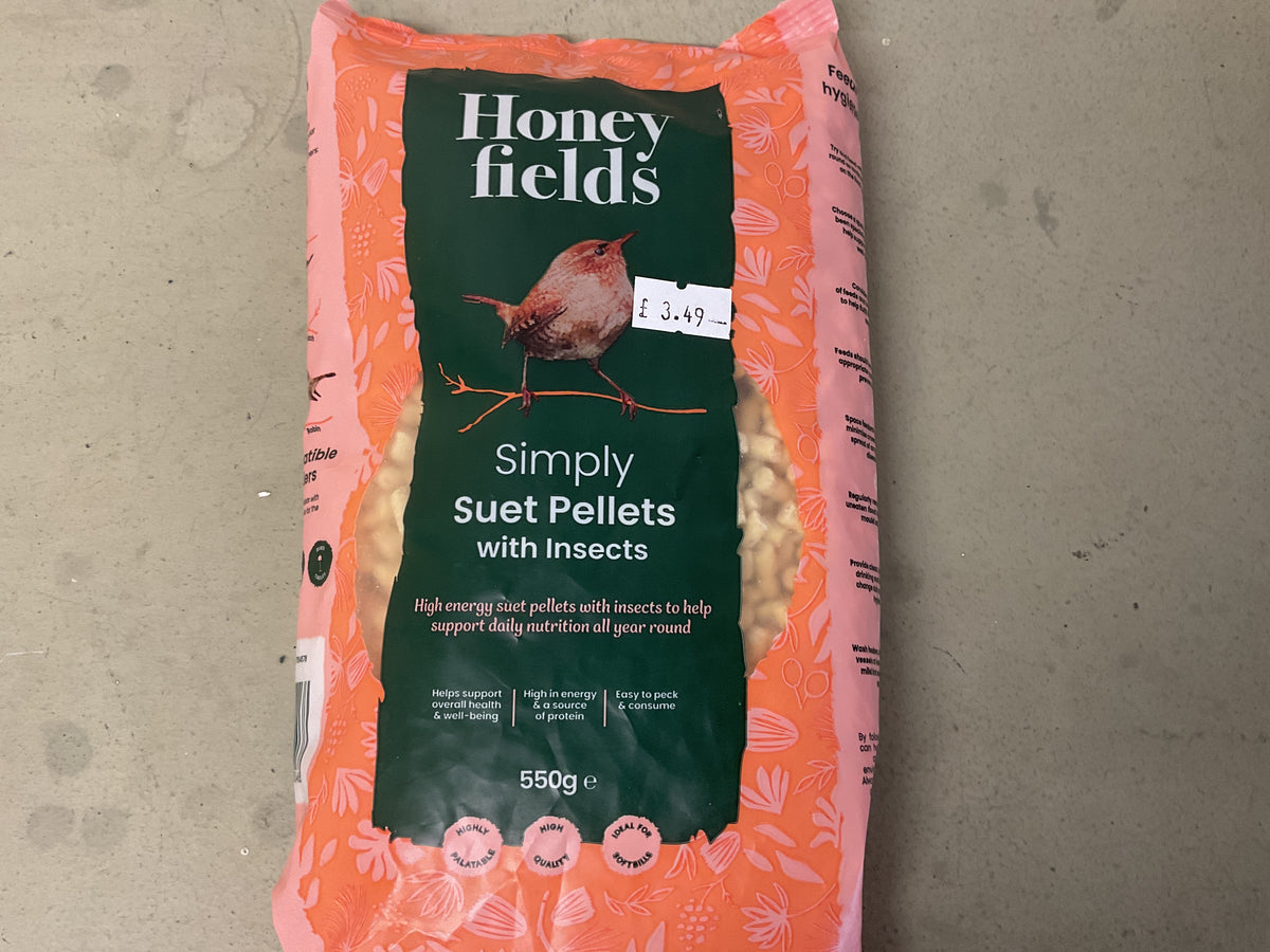 Honey field simply suet pellets with insects