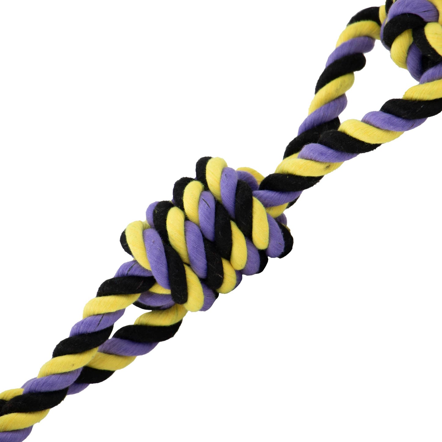 Ancol Pet Products Ltd - Play Time For Dogs Tricoloured Jumbo Rope Ball Tug