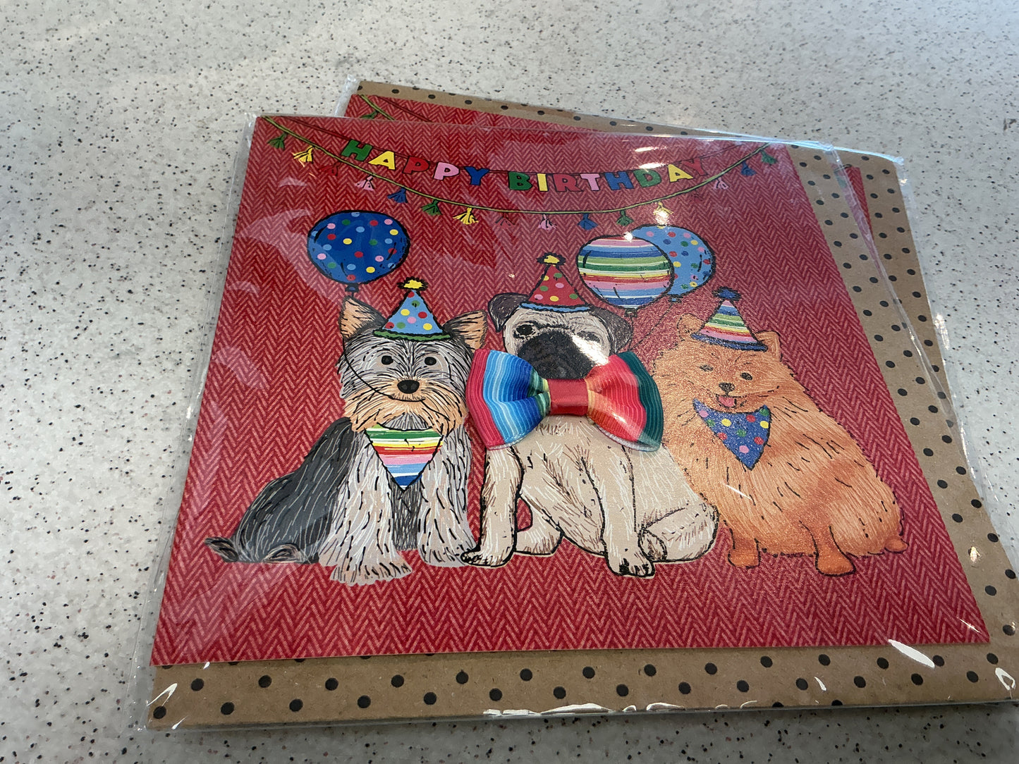Trio of dogs birthday card
