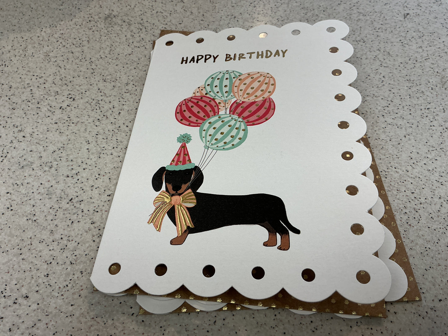 Sausage dog birthday card