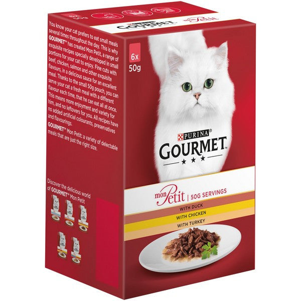 Purina Gourmet Mon Petit Poultry Turkey Duck Chicken ( 6Pk) 50g