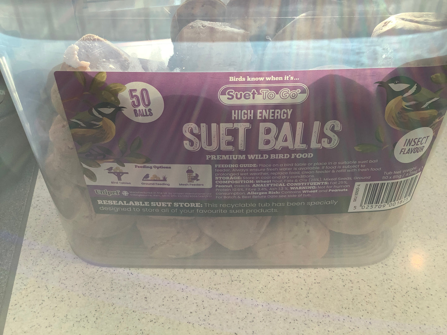 Suet to go high energy suet balls - insect flavour
