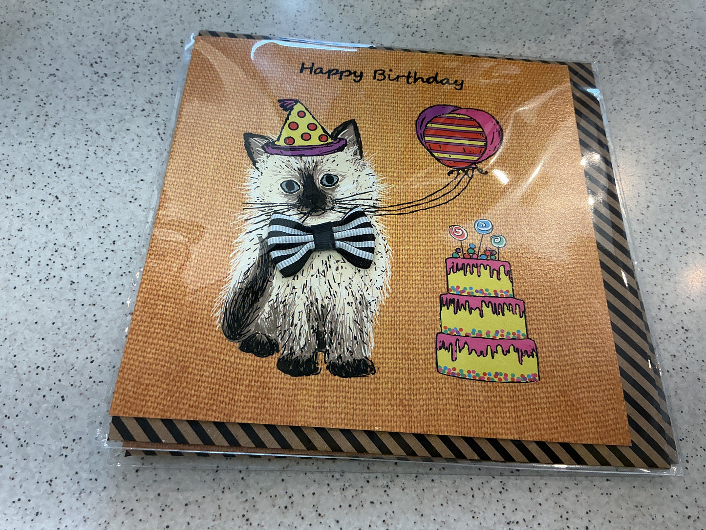Party kitten birthday card