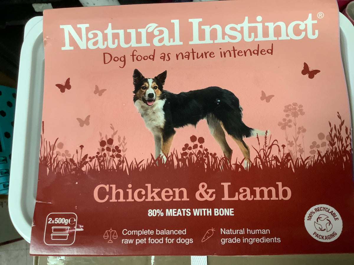 Natural instinct chicken & lamb 2 x 500g
