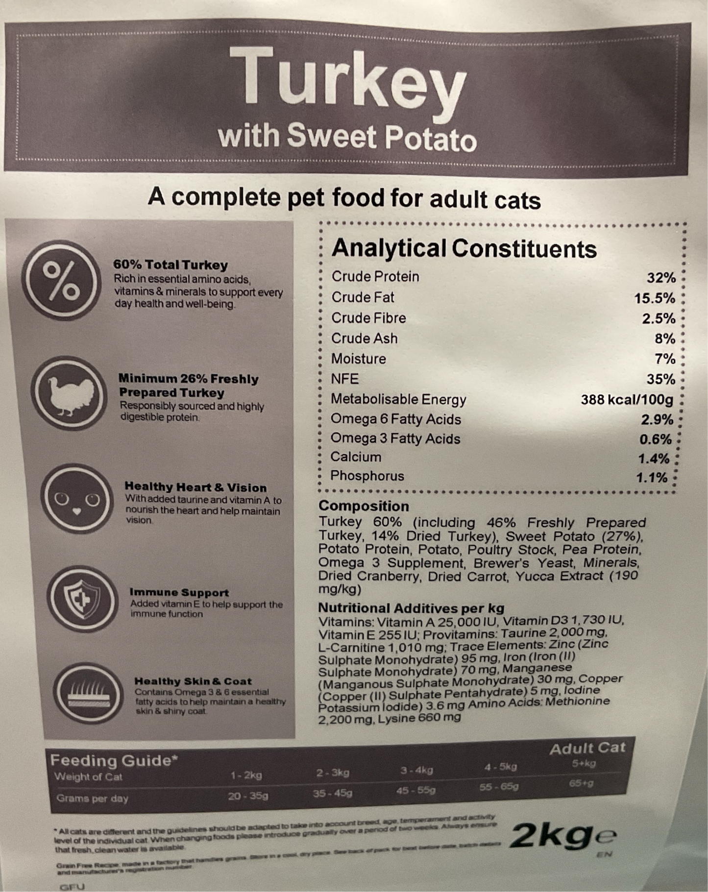 Everest Cat Grain Free Turkey with Sweet Potato (2kg)