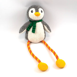 Ropee Long Legs Pebble the Penguin Dog Toy