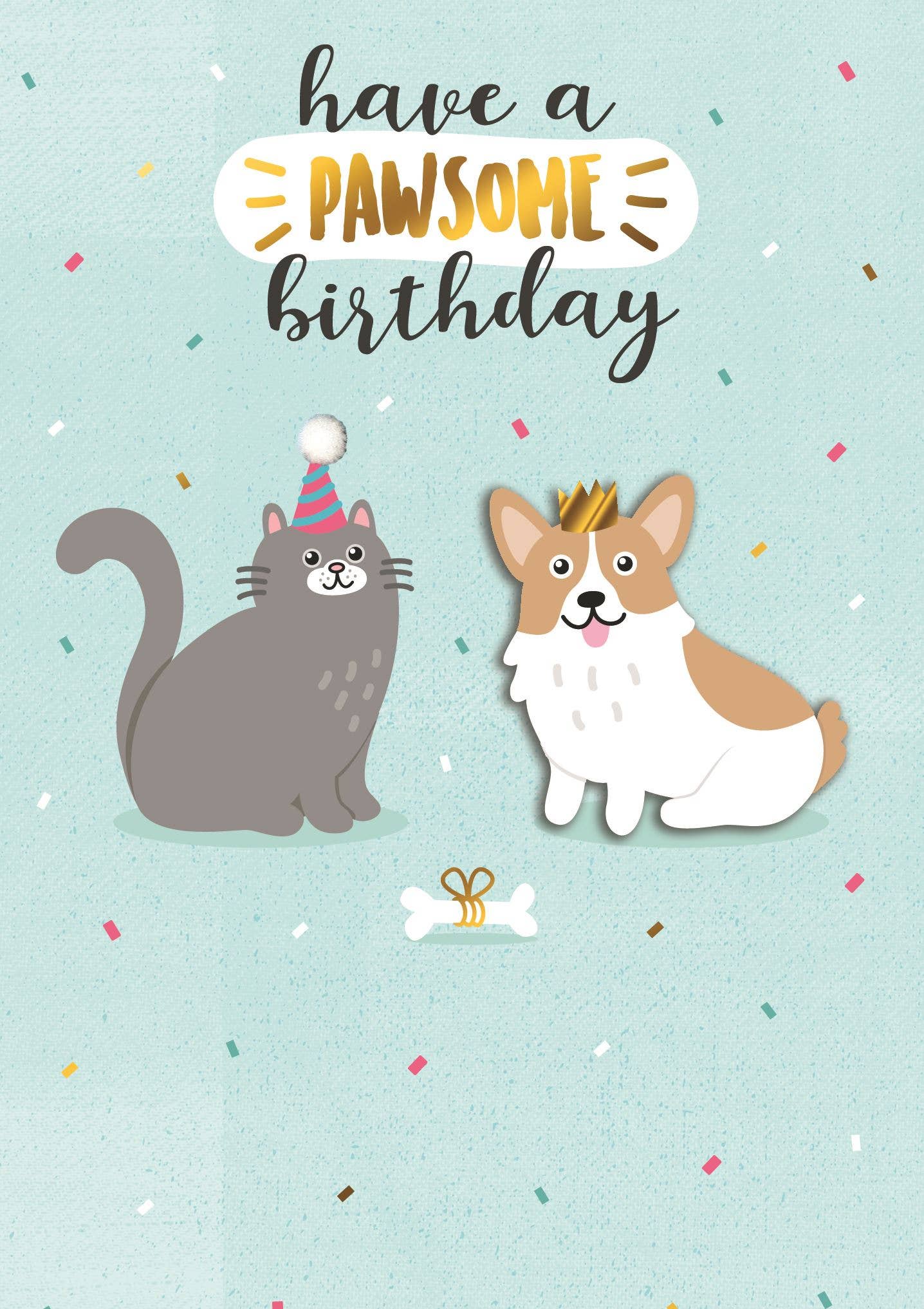 Yours Truly Cat & Dog Card