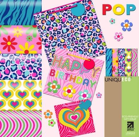 'Pop' Design  Eco-friendly Pop FSC™ sustainable wrapping paper