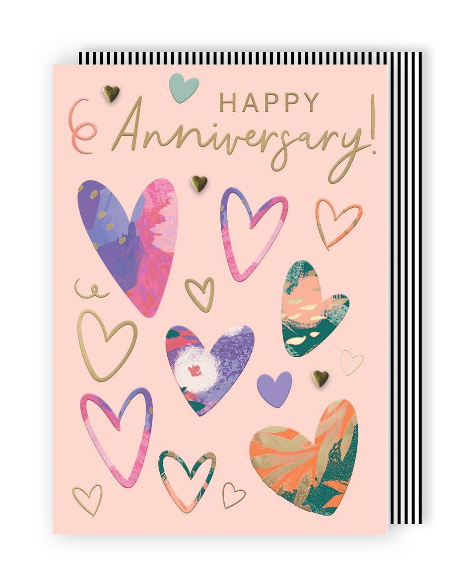 Yours Truly- Anniversary - Hearts Card