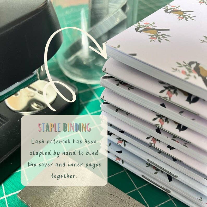 Bright Floral Handmade A6 Size Notebook