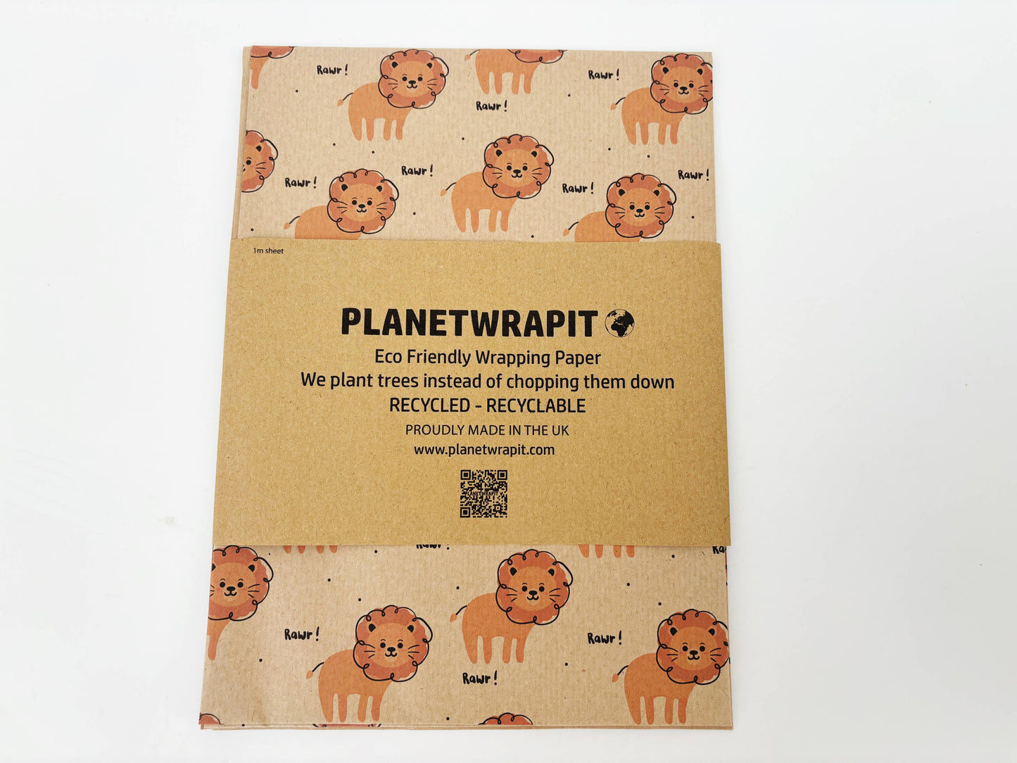 Lion Recycled Kraft Wrapping Paper Gift Wrap