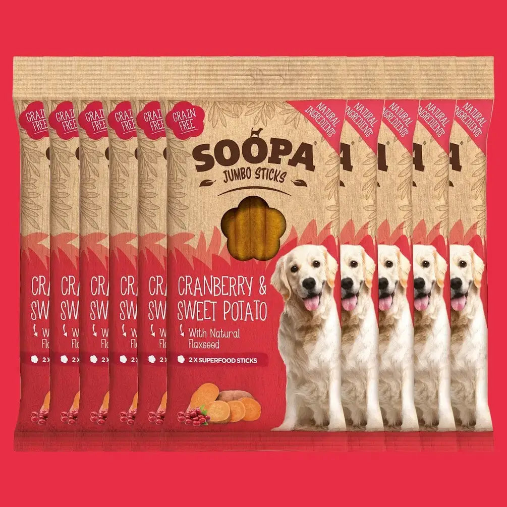 Soopa Cranberry & Sweet Potato Jumbo Dog Dental Sticks