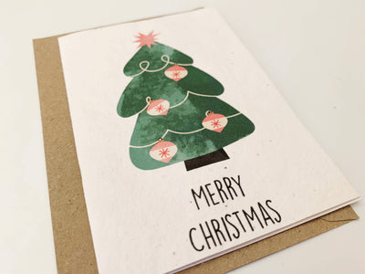 PlanetWrapIt - Plantable Christmas Card - Christmas Tree Baubles