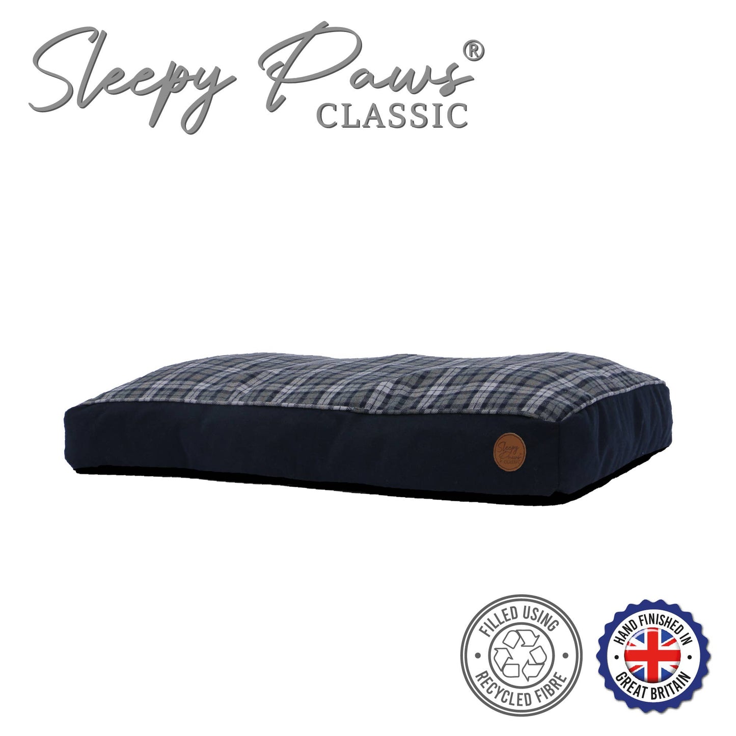Ancol Pet Products Ltd - Sleepy Paws Tartan Mattress Blue/Grey 75 x 60 cm