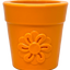 Flower Pot Durable Rubber Treat Dispenser & Enrichment: Green