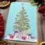 Robin Christmas Tree  Eco Friendly Art Card cute colourful