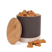 Penrose Stoneware Jar with Bamboo Lid