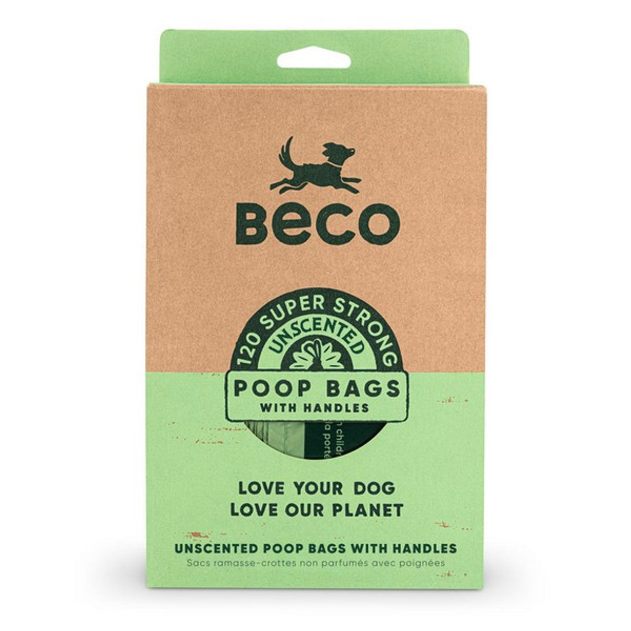 Beco Poop Bags with Handles Unscented 120
