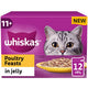 WHISKAS 11+ Cat Pouches Poultry Feasts in Jelly 12x85g
