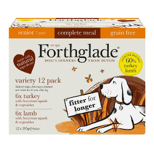 Forthglade Grain Free Turkey & Lamb with Vegetables Senior  Variety Pack 12x395