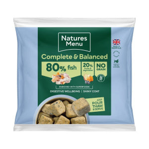 Natures Menu Complete & Balanced 80/20 Frozen Nuggets Fish 1kg