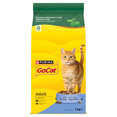 Go Cat Herring with Vegetables Dry Cat Food 2kg