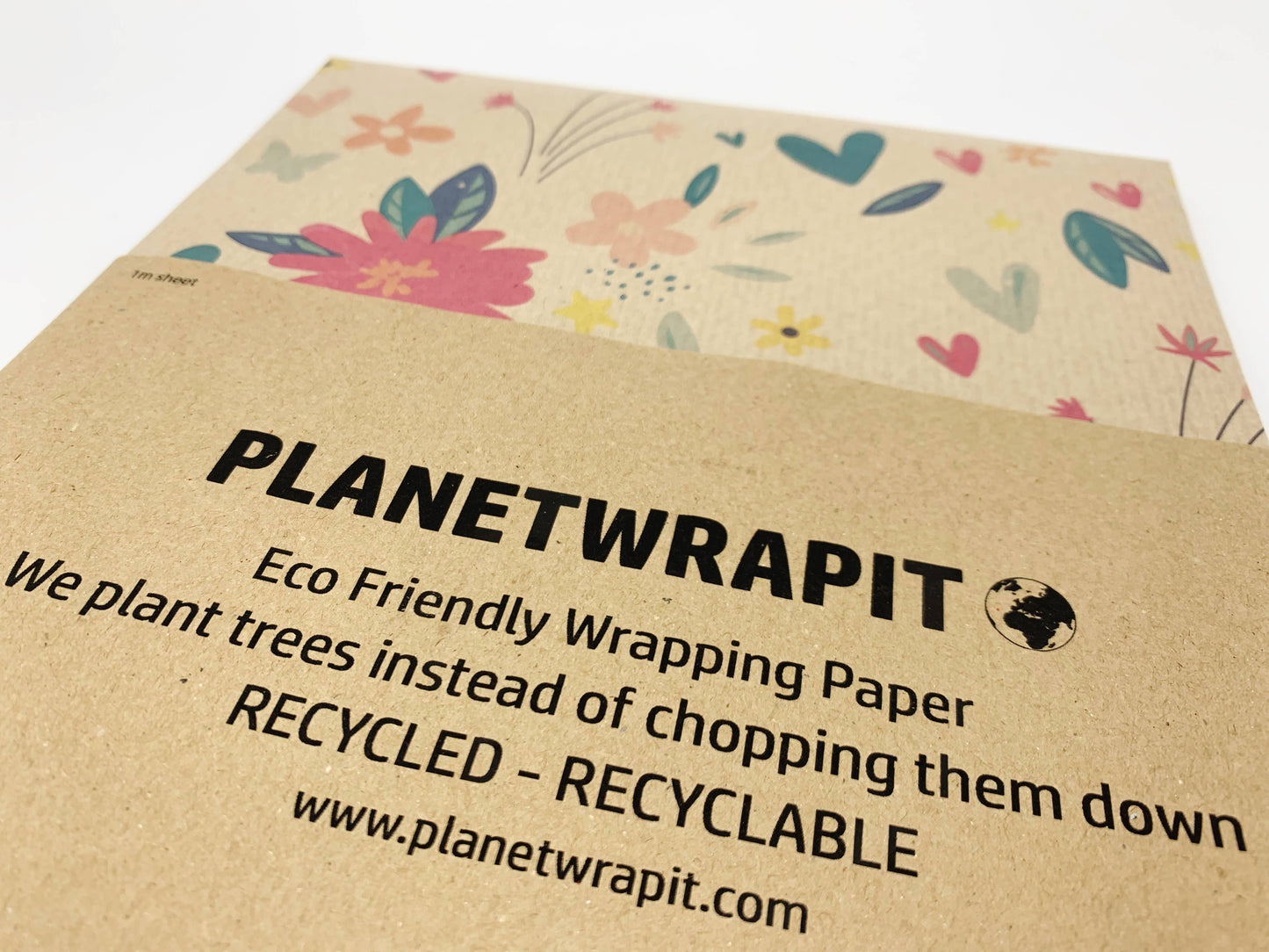 Spring Blossom Recycled Eco Kraft Wrapping Paper