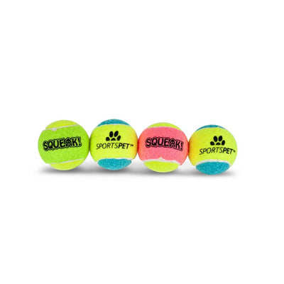 Sportspet Tennis Mini Squeak 4 pack