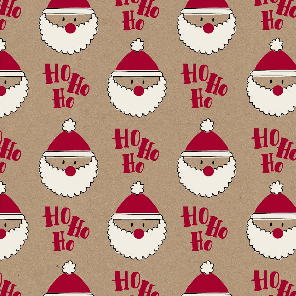 Christmas Ho Ho Eco kraft recycled Wrapping Paper (42rolls)