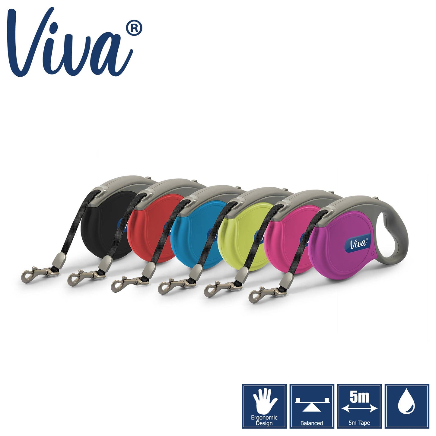 Ancol Viva Retractable Lead SMALL