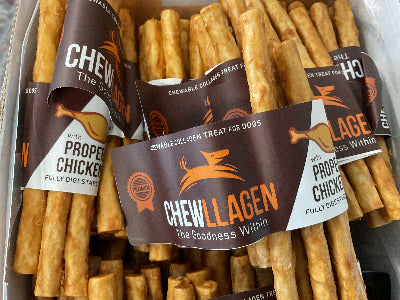 Chewllagen Chicken Flavour Roll Mini 5" Dog Chew 5 pack 35g