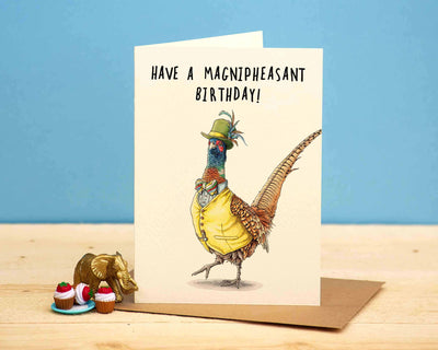 Magnipheasant Birthday Card - Birthday Card - Cute Card