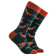 Pair of socks with pheasant pattern on a white background