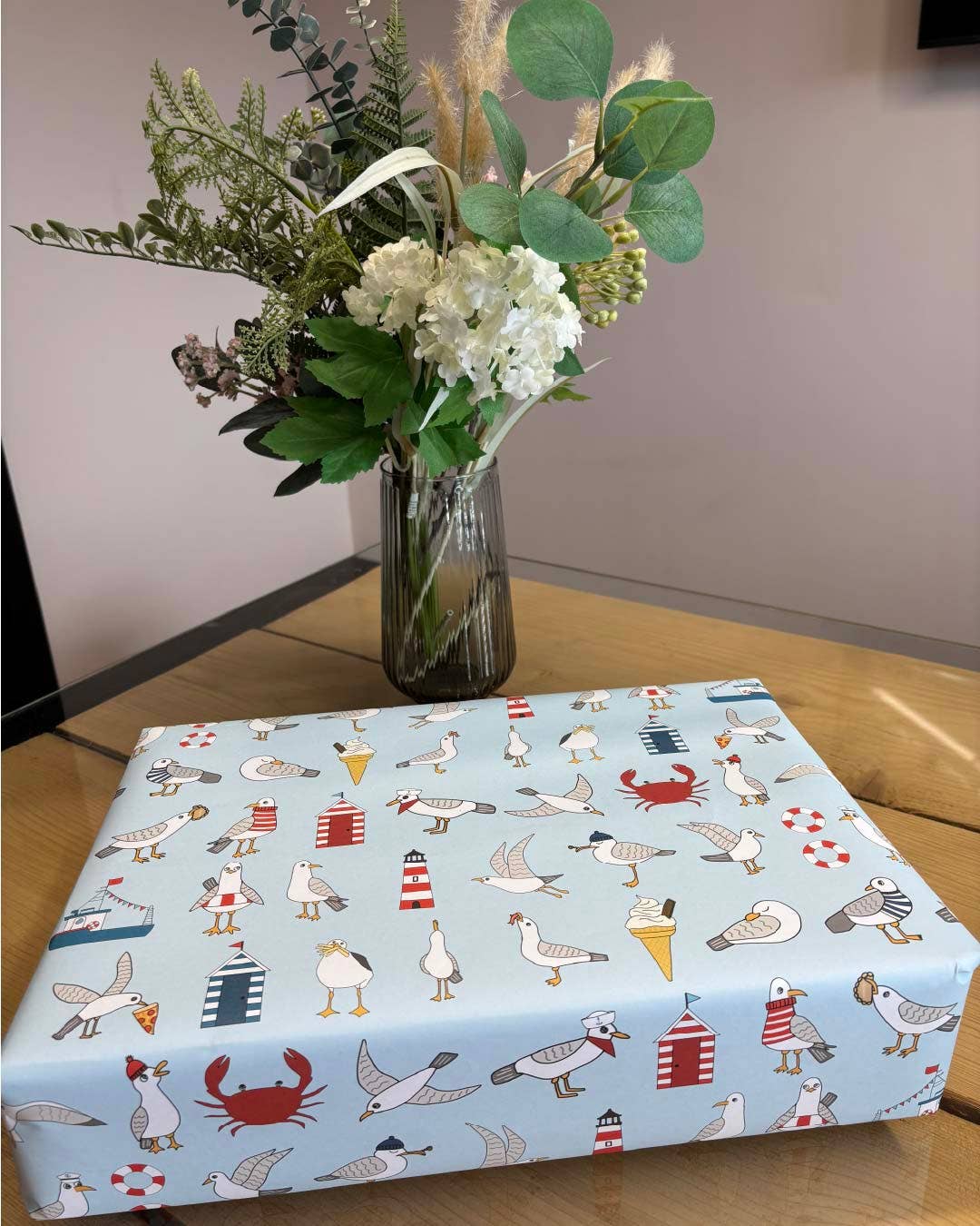 Gift Wrap - Seagulls