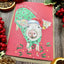 Pig in a blanket Christmas Eco Friendly Art Card cute blank
