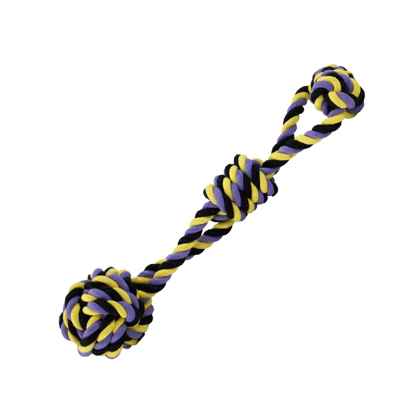 Ancol Pet Products Ltd - Play Time For Dogs Tricoloured Jumbo Rope Ball Tug