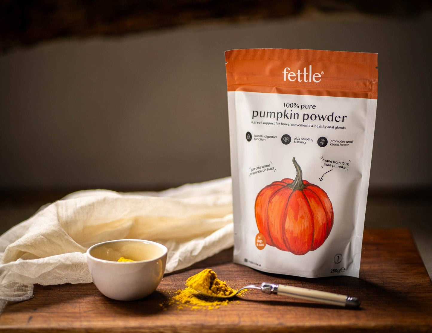 Fettle - Pure & Natural Pumpkin Powder for Dogs & Cats