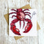 Lobster Love Embroidery Art Card
