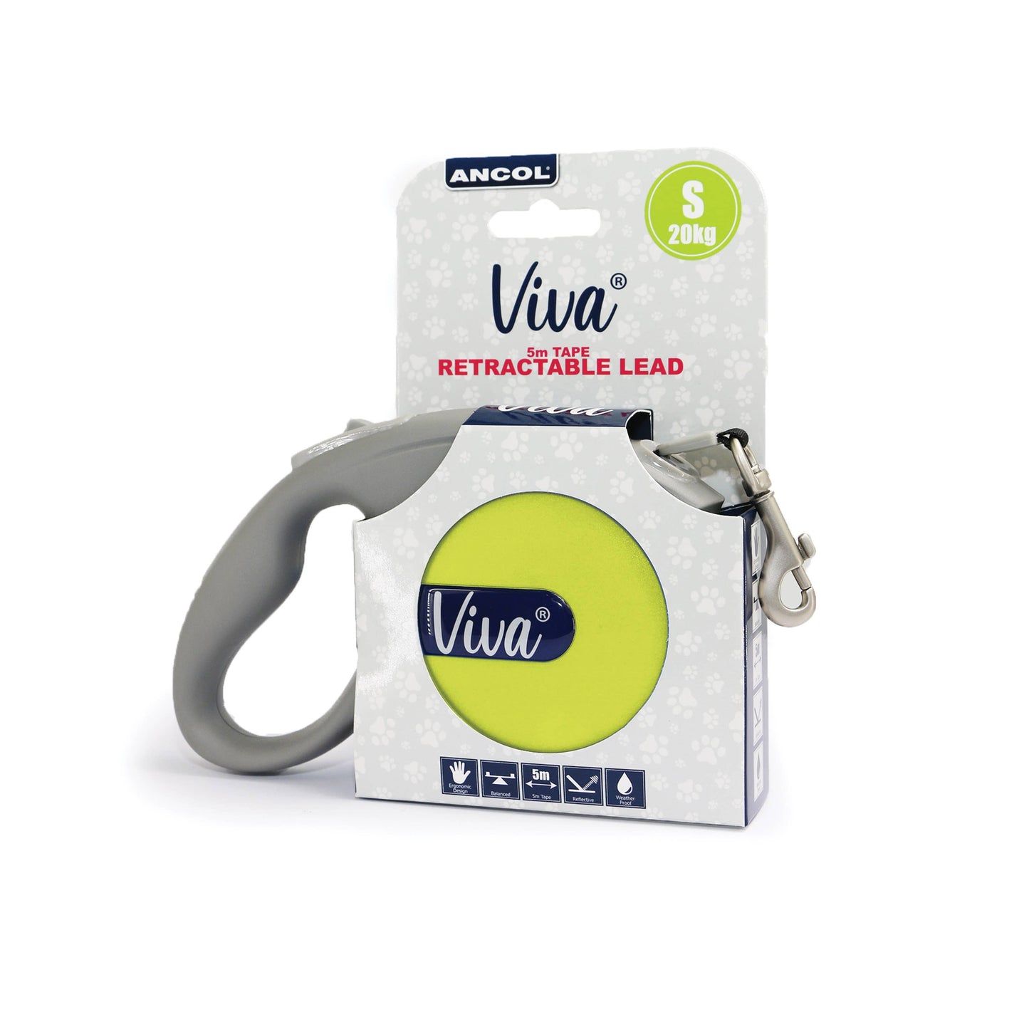 Ancol Viva Retractable Lead SMALL