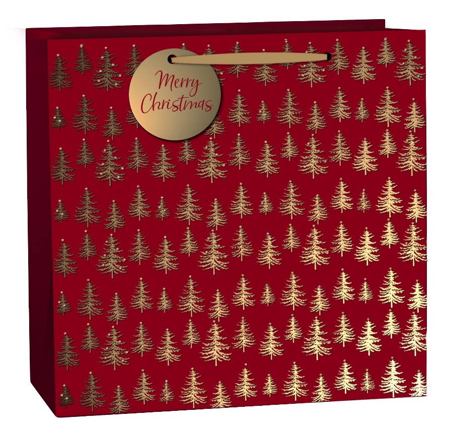 Christmas Luxe Berry Eco-Friendly Glitter Gift Bags