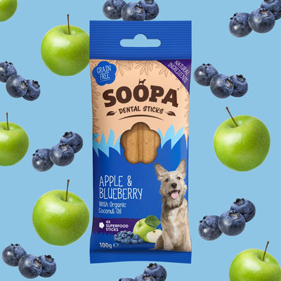Soopa Apple & Blueberry Dog Dental Sticks