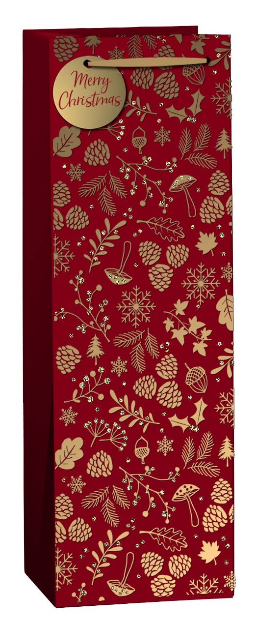 Christmas Luxe Berry Eco-Friendly Glitter Gift Bags