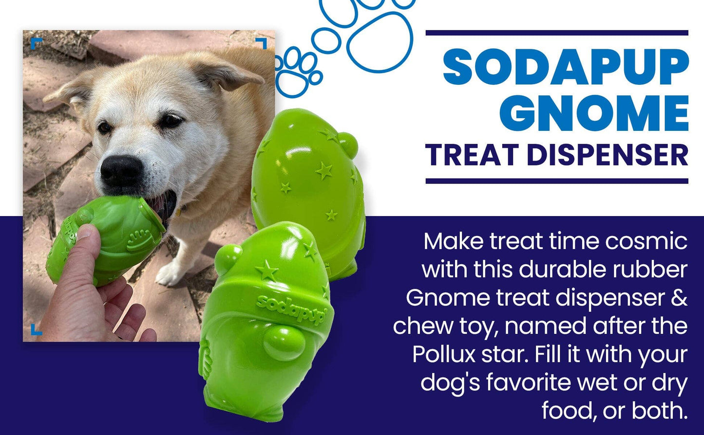 Gnome Durable PUP-X Synthetic Rubber Treat Dispenser: Gnome Treat Dispenser