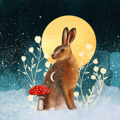 Christmas Hare Card