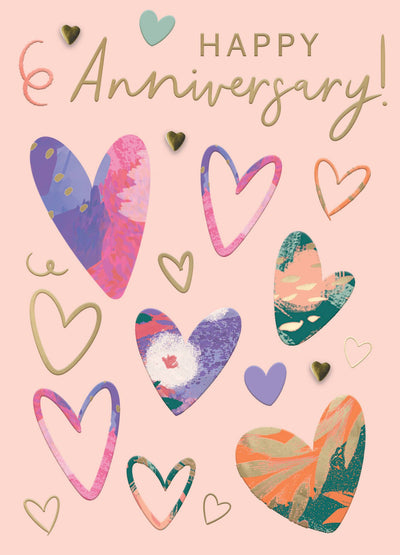 Yours Truly- Anniversary - Hearts Card