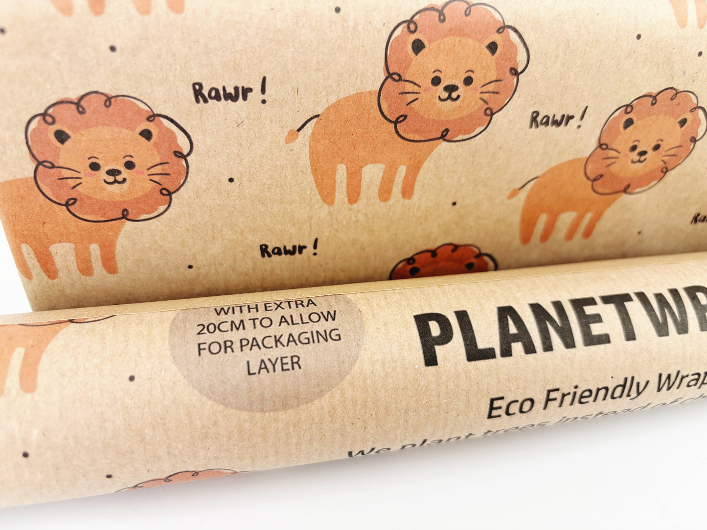 Lion Recycled Kraft Wrapping Paper Gift Wrap