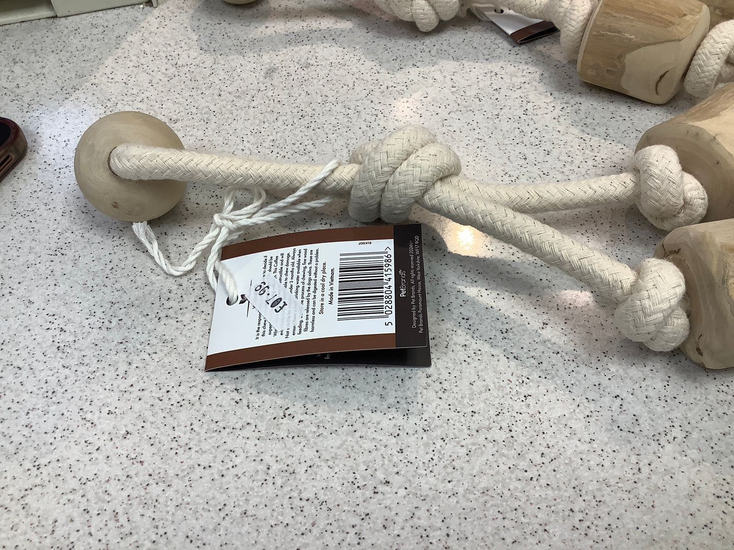 Elkwood coffee wood chew and tug toy